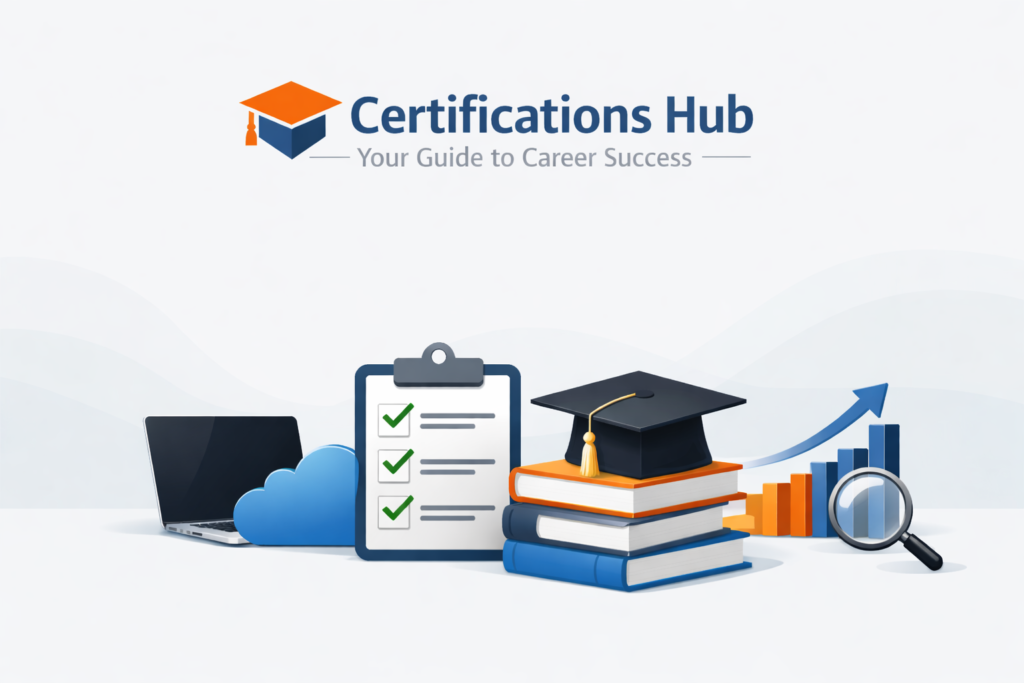 Certifications Hub certification guidance banner with logo