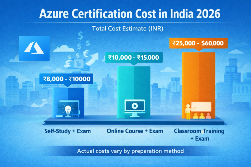 azure certification cost in india 2026 chart