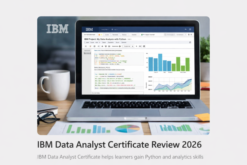 IBM Data Analyst Certificate Review 2026: Is It Worth It?IBM Data Analyst Certificate Python data analysis dashboard and charts