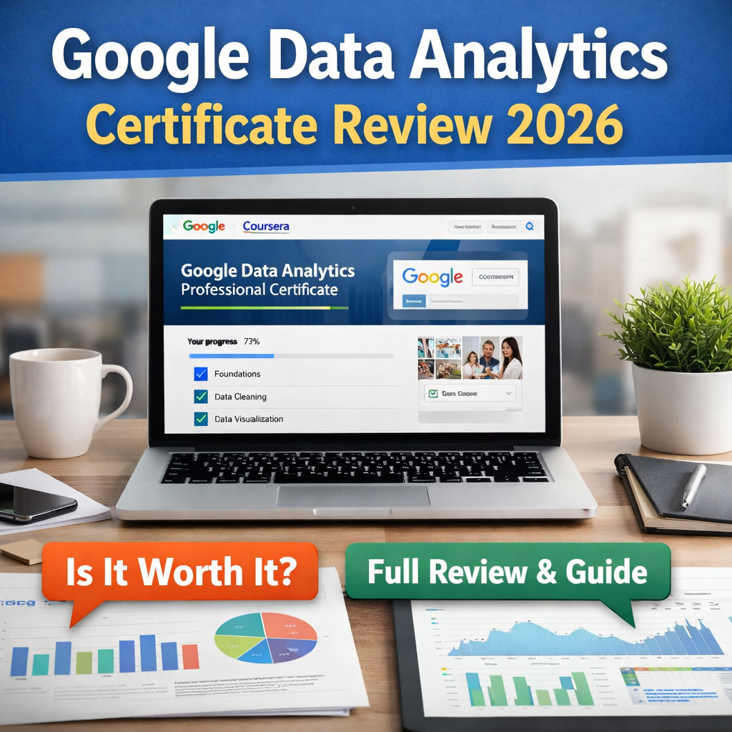 Google Data Analytics Professional Certificate dashboard and analytics charts