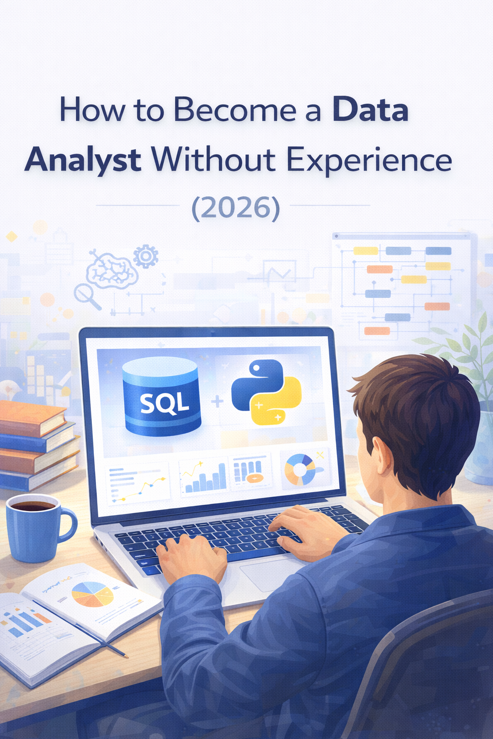 Beginner learning data analytics with dashboard charts and tools