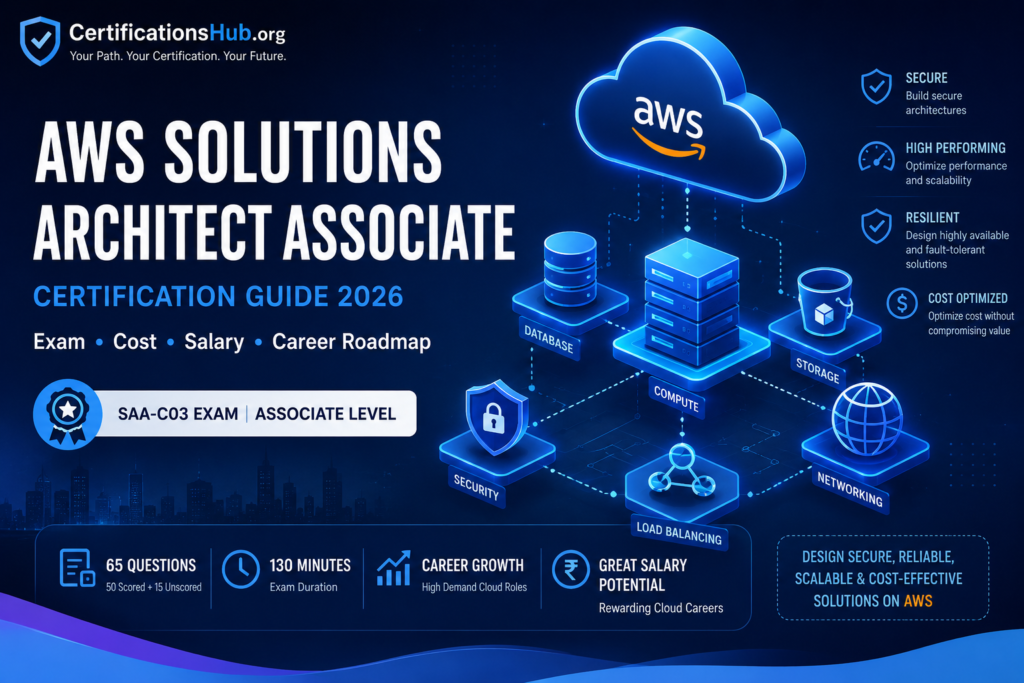 AWS Solutions Architect Associate certification exam and cloud architecture guide 2026